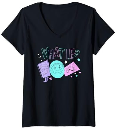 Femme IF Movie Imaginary Friends What If Color Pop T-Shirt avec Col en V