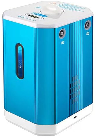 MLKHESY Máquina de inhalación de hidrógeno 2 en 1 con pureza del 99,99%, generador de H2 de Doble Salida, ionizador con tecnología PEM, generador de Agua de hidrógeno para Terapia Nasal con hidrógeno