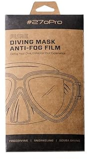 #270Pro - Pure Anti-Fog Film for X-DEEP Diving Masks | for Scuba Diving, Snorkeling, Freediving