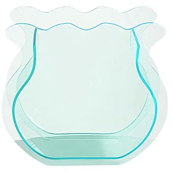 Vaso acrilico trasparente, vaso turchese a forma di tulipano, ornamenti per vasi, cornice per bouquet di fiori piccoli per la decorazione domestica,Blu