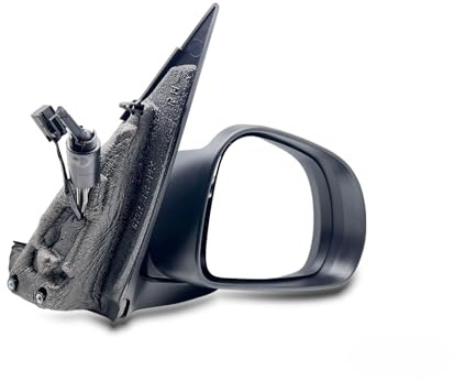 BSSTORE Specchietto Retrovisore Esterno con Calotta da Verniciare, Manuale con Sonda della Temperatura Compatibile con 500L (Destra - Lato Passeggero)