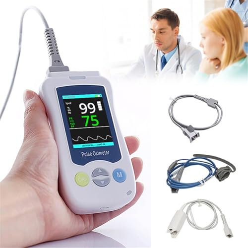 Pulsioxímetro De Dedo, Oximetro Dedo Profesional, Precisión De Medición Superior Exquisito, Pantalla LED Monitores De Saturación De Dedo Compactos Y Livianos