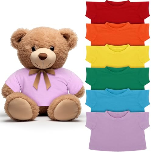 Skylety Bear Shirts Stuffed Animal Clothes for 14-18 Inch, Rainbow