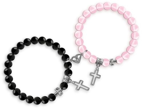 Couples Bracelets for Him Her,Matching Bracelets for Couples Relationship, Anniversary Birthday Christian Gifts for Boyfriend Girlfriend, Mothers Day Gifts for Mom Dad Parents from Daughter Son
