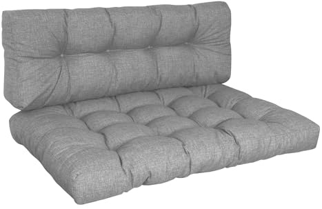 elGiga Der Megastore im Internet! KETTtex Palettenkissen 2-teiliges Set - 120 x 80 cm (Grau)