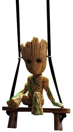 Groot Auto-Rückspiegel-Anhänger, schwingender Baum Menschen, Autospiegel-Zubehör, Büro, Zuhause, hängende Mikro-Landschaftsdekoration, Geburtstag, romantisches Geschenk (Stil Zwei)