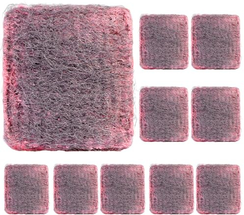 Zasdvn Rostfreie Stahlwolle Schwämme, 10 Stück Metallseifenpads, Haushaltsreiniger Für Küchenpfannen Spülmaschine Dusche Backofen Reinigung Haushalt Familie