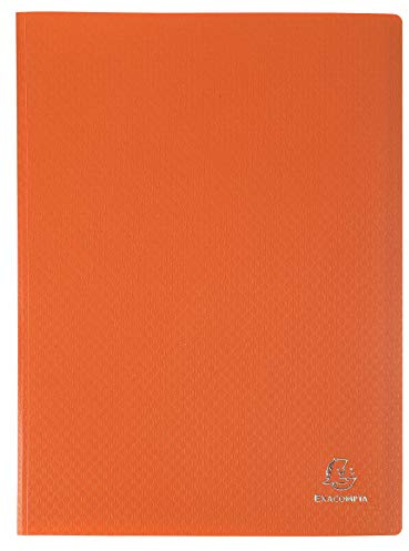Exacompta - Réf. 88324E - Carton de 12 Protège-documents OPAK - 30 pochettes cristal lisse - 60 vues - pour format A4 - dimensions 24 x 32 cm - couverture en polypro semi-rigide - couleur orange