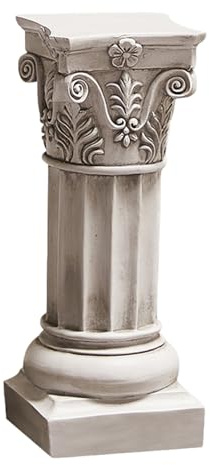 Suxdlan Figura de la Columna Romana 5.3x5.3x13.6 Estatua de Columna Griega Blanca Realista Decoración de resinas de Bricolaje para el Pasillo, jardín, Patio