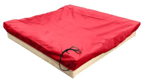 Sandlådeskydd kvadratiskt dammskydd för sandlådan på trädgården, multifunktionell, dammtät och vattentät Oxford-tak med dragsko (färg 2, 180 x 180 x 20 cm)