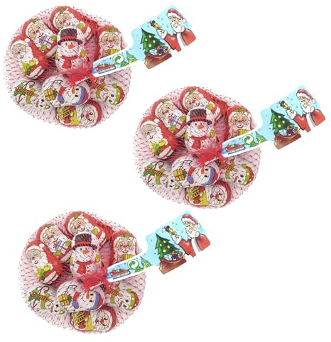 OYOY | 240g Weihnachten Schokolade Figuren I Milchschokolade mit Milchcremefüllung einzeln verpackt | Weihnachtsmann I Schneemann I Perfekt für Candy Bar & Weihnachtsfeier I Geschenk