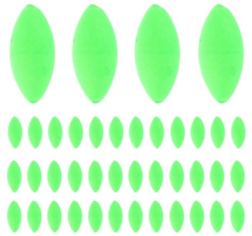 HOODANCOS Lot de 100 Set de Flotteurs de Pêche à Bulles Verts Mousse Solide Forme Olive 63 X 132 MM Accessoires de Pêche en Mer et Eau Douce Visibilité Élevée à la Mouche
