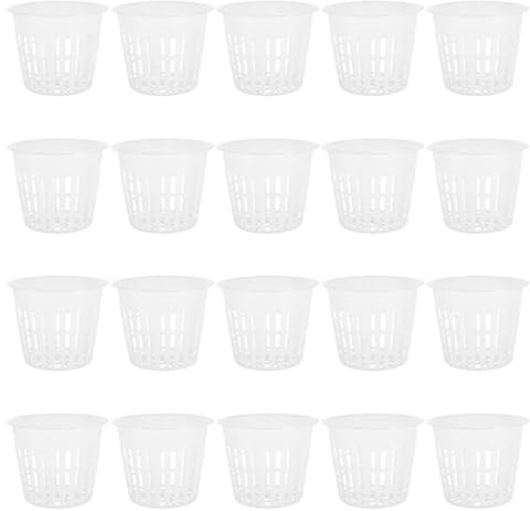SUPVOX 40Pcs 2-Inch Hydroponic Planting Cups Mesh Plant Basket Plastic Nursery Grow Planter for Soilless Gardening and Hydroponic Planting System