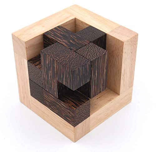 ROMBOL Get in The Box - schwieriges Interlockingpuzzle aus Holz