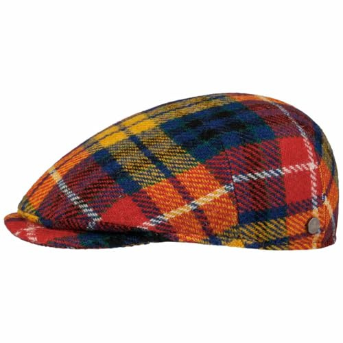 LIERYS Capri Colour Harris Tweed Flatcap Kariertes Winterdesign Wollcap Herren Schirmmütze Wollmischung Made in Italy Herbst Winter