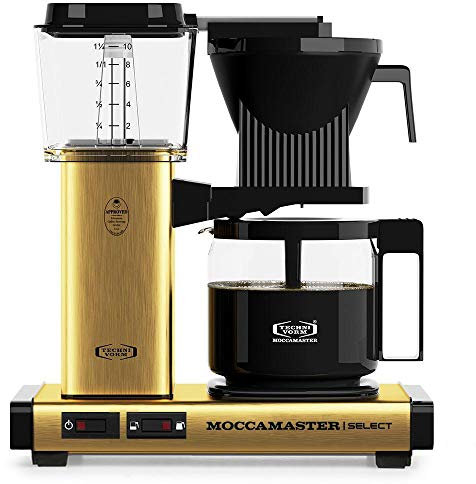 Moccamaster KBG Select, Coffee Machine, Filter Coffee, Brushed Brass, UK Plug, 1.25 Liters