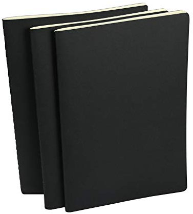 Skizzenbücher A4 TIMESETL 3 Stück Leeres Schwarzes Buch, Notizbuch A4 Set, Leeres Buch A4, Schwarzes Leeres Buch, Din A4 Skizzenbuch A4 Notebook Schulheft für Schule, Büro, Reisen (40 Blatt/80 Seiten)