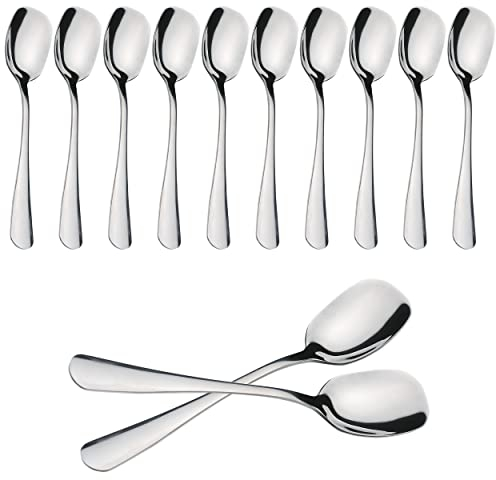 12 Eislöffel 14,5 x 3 cm Hochglanzpoliert Edelstahl 18/0