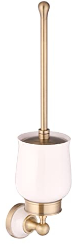 PaulGurkes Bad-Accessoires Bronze Messing Antik Keramik, PGCOSMOS-B-AM:WC-Bürste