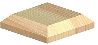 Just The Job Supplies Wooden Post Finial - Treated Pine - Acorn or Ball 50 75 100mm Brown or Green Cap (120mm x 120mm Cap)