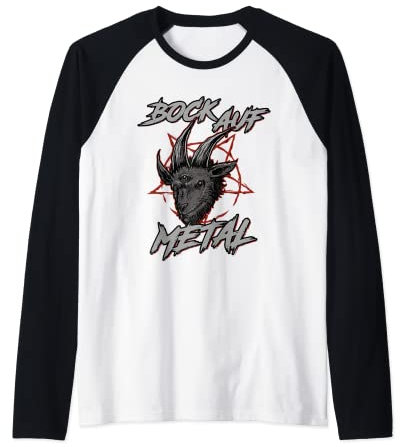 Bock auf Metal Heavy Fourchette à frites en métal Cadeau de festival Manche Raglan