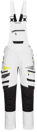 Portwest DX4 Arbeitslatzhose für Herren, Farbe: Weiß/Grau, Größe: M, DX441WGRM