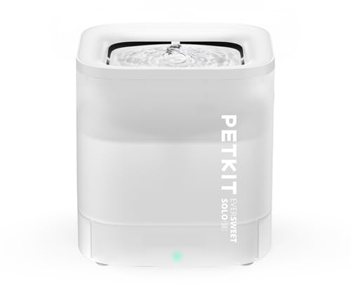 PETKIT Cat Water Fountain for Drinking, EVERSWEET SOLO SE, 1.85L Ultra Quiet Cat Fountain, Activated Carbon Filter, Upgraded Pump with Dry-Run Protection, Smart LED Light, Separate Base