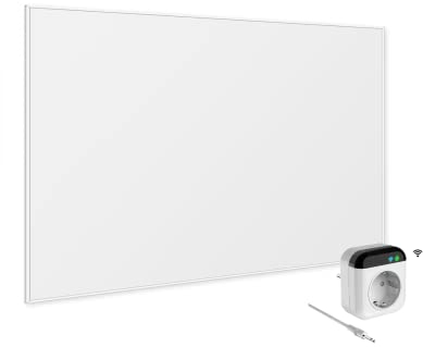 VIESTA® Calefacción de pared por infrarrojos con termostato [CONTROL REMOTO+CONTROL WIFI] – Calefacción por infrarrojos para montaje en pared – Carbon Crystal Infrarrojo – (Modelo TH70 WIFI-1200W)