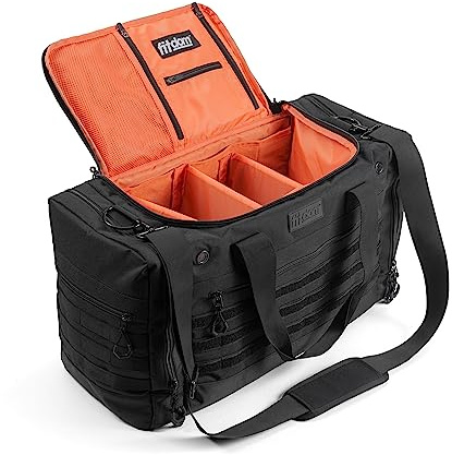 Fitdom Sneaker Bag for Travel, Sneakerhead gift, Sneaker Duffle Outdoor Sports Gym Bag, A Multi-functional Duffel Bag with 3 Adjustable Dividers, & Shoulder Strap. TSA Carry-On Size Approved
