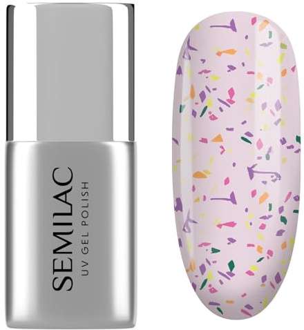 T27 Semilac UV Nagellack Top No Wipe Matte Violet Galaxy 7 ml