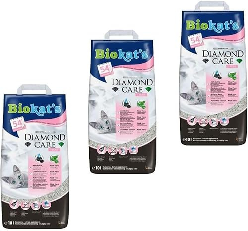 Biokat Diamond Care Fresh Cat Litter 30L Scented Antibacterial Disposable And Hypoallergenic Hygiene Fine Granules Cat Litter With Smell Control Formula…