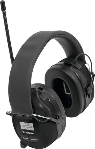 TechniSat STEREOMAN DAB+ OD – trådlös stereo, DAB+/FM, Bluetooth-hörlurar (DAB+/FM-radiomottagning, kort antenn, integrerad mikrofon, kapselhörselskydd, för utomhusbruk)