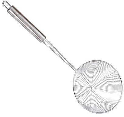 Alipis Frittierölsieb Aus Edelstahlgewebe Schaumlöffel Nudelsieb Suppensieb Kochsieb Für Die Küche (18 Cm)