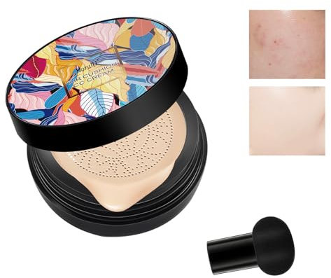 Horuili® CC Cream, Crema Fondotinta, Air Cushion CC Cream, Fondotinta idratante anti-occhiaie, impermeabile, resistente al sudore e a lunga durata, per tutti i tipi di pelle