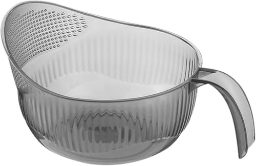 Mr. Gadget's Solutions Multi-Function Kitchen Colander Bowl – Food Grade Strainer with Ergonomic Handle for Rice, Quinoa, Vegetables, Fruits, Beans, and Noodles – Durable Rice Rinser & Slicer Kitchen