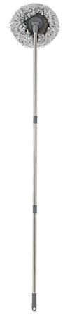 Juego de trapeador giratorio de 360 ​​grados para limpieza de paredes, trapeador redondo para limpieza de paredes, plumero de microfibra para pisos y ventanas de vidrio A,197.5 * 28 * 28cm