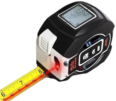 Nimaxes 2-in-1 Laser-Maßband – 5m Maßband & 60m Laserdistanzmesser