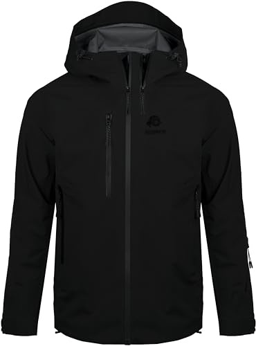 GUGGEN Mountain Allväder skaljacka för män, ultra skaljacka, H07v2, sport, vattentät, hardshell sportjacka, regnjacka, utomhus, andas, svart, L