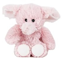 Warmies Rosa Elefant Plüsch Minigröße, mikrowellengeeignetes und beschwertes Kuscheltier gegen Angstzustände, im Gefrierschrank kühlen oder in der Mikrowelle erwärmen, Heizkissen-Wärmekissen