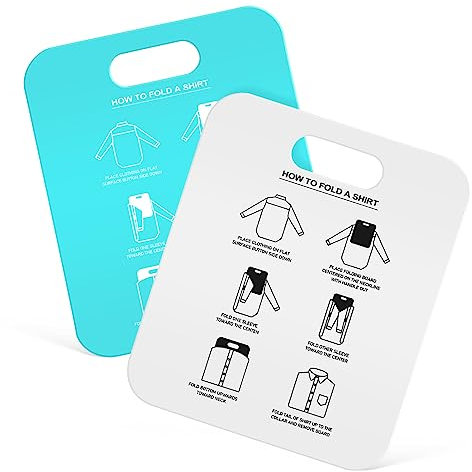 Luxshiny 2pcs Shirt Folding Board T-shirt Folders Clothing Folding Tool Organize Laundry Storage