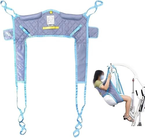 Medical Patient Lift Sling, Universal Full Body Sling with Commode Opening Toileting Hoist Sling,Transfer Belt for Elderly, Bariatric,Disabled,Nursing(Medium)