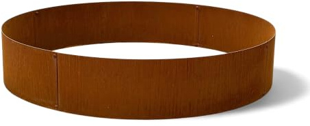 Czaja Pflanzringe 2 Stück Ø 120 cm Edelrost, 20 cm Hoch - Rund Hochbeet Rost Pflanzgefäß Pflanzkübel Metallring Kräuterbeet Stahlring Stahl Ring