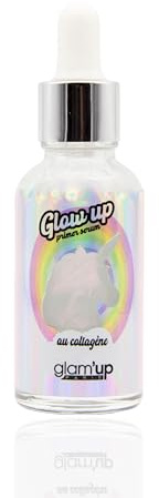 Glam'Up Paris - Primer Sérum Glow’Up au Collagène et à l’Aloe Vera - Texture Fondante - Aspect Radieux - Éclat Naturel - Base de Maquillage - K-Beauty