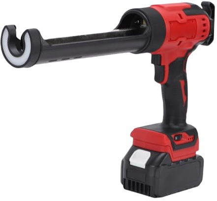 Bewinner Pistola de Calafateo Inalámbrica con Batería, Pistola de Calafateo Eléctrico Recargable 6 Velocidades, Luz LED, 10 Oz/300 Ml para Sellador, Renovación Profesional de Bricolaje (Enchufe de