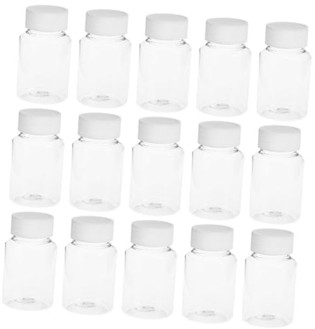 ARTSEWPLY 22 piezas Unidades Botellas Transparentes con Tapa Ancha Envases Plásticos Portátiles para Líquidos Frascos de Viaje Pequeños Reutilizables para Cosméticos y Productos Líquidos