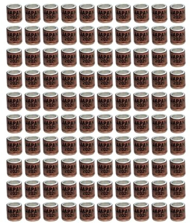 Jiuvaso Lot de 100 Bagues en Aluminium pour Pattes de Pigeon, Bagues D'identification pour Pigeons, Bagues 2026 pour Inséparables, Japon Couleur Café