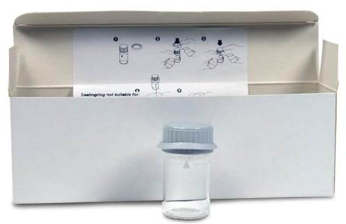 Lovibond Runde Glas Küvette 24 mm - 10 ml Rundküvette mit Kunststoff-Deckel - 5er Set - Passend für MD100 MD200 PM600 Photometer