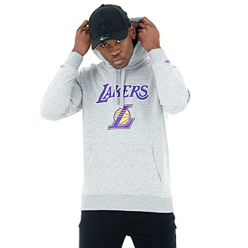 New Era - NBA Los Angeles Lakers Team Logo Hoodie - Grau