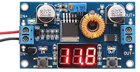 DollaTek Small DC Buck Voltage Converter Step Down Voltage Regulator Module Board 4-38V to 1.25-36V 5V/12V Adjustable Output Voltage Stabilizer Transformer