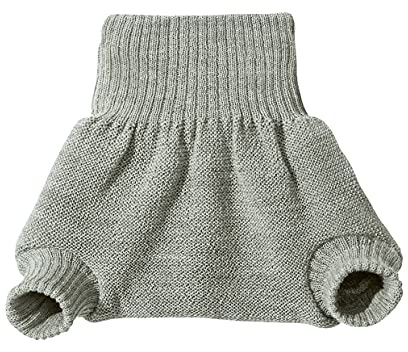 Disana 100% Organic Wool Diapers Cover/Soaker/Over Pants Made in Germany (Grey, 3-6 Months (62-68))